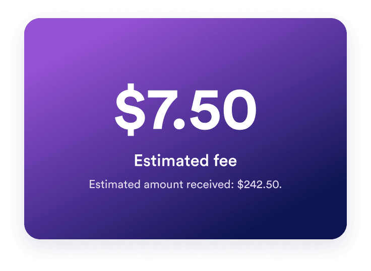 Review the fee breakdown
