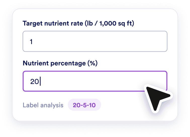 Add the nutrient target and analysis