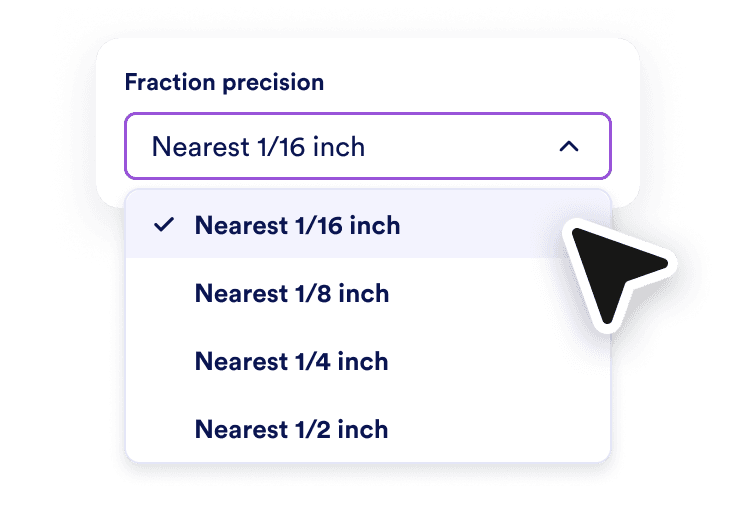 Choose fraction precision