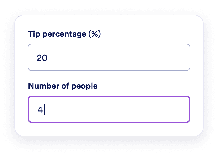 Set the tip and group size