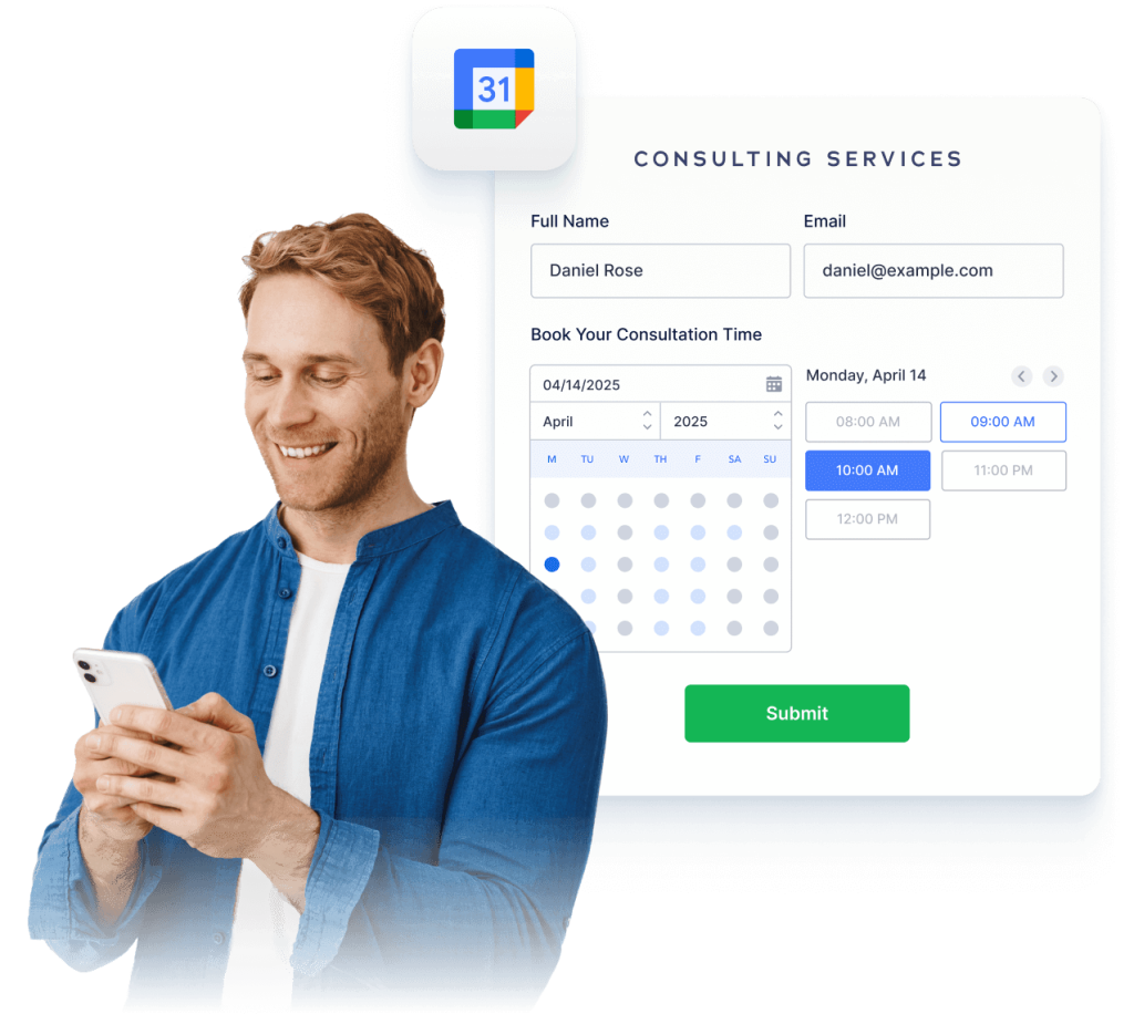 Appointment scheduling software for Google Calendar hero
