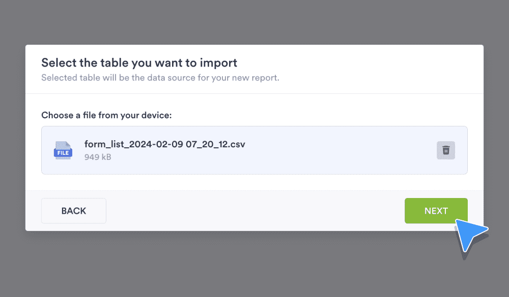 upload your data