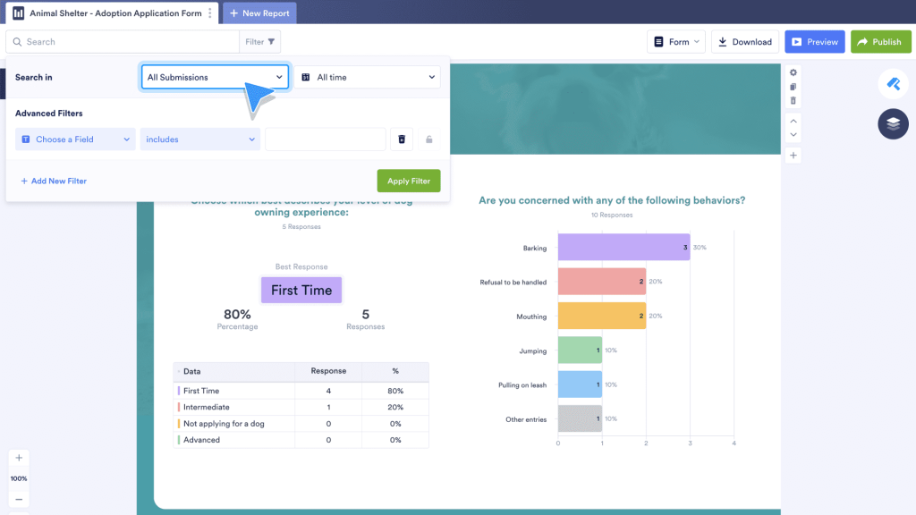 Report Filter feature