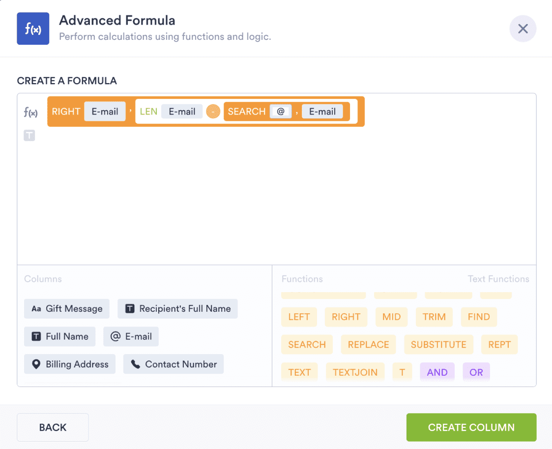 Formulas