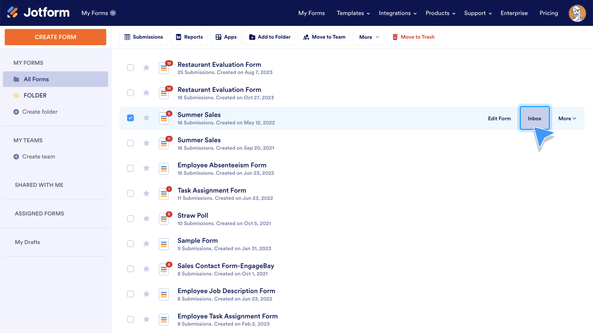 Accessing Inbox