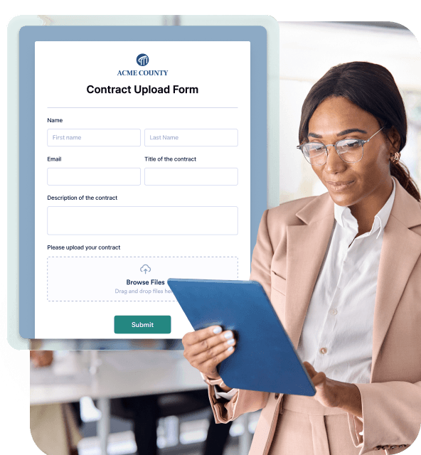 Jotform Government for contract management