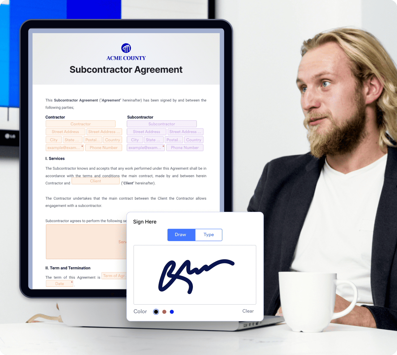 Gather contract signatures digitally