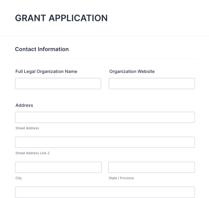 Grant Application Form