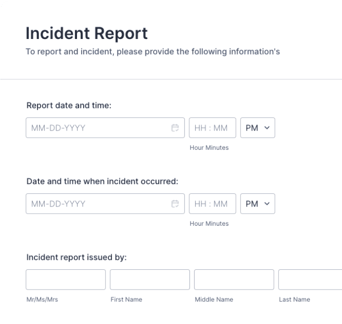 Incident Report Form