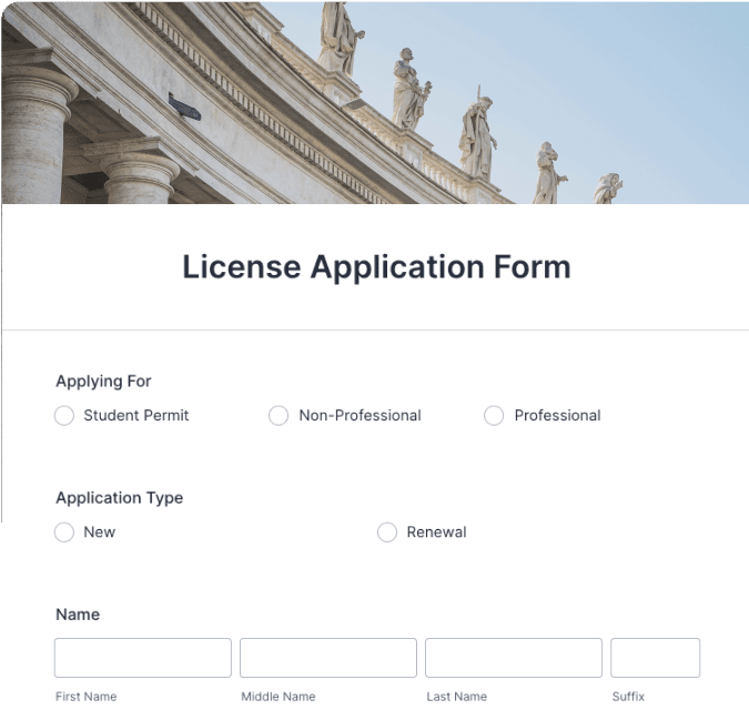 License Application Form