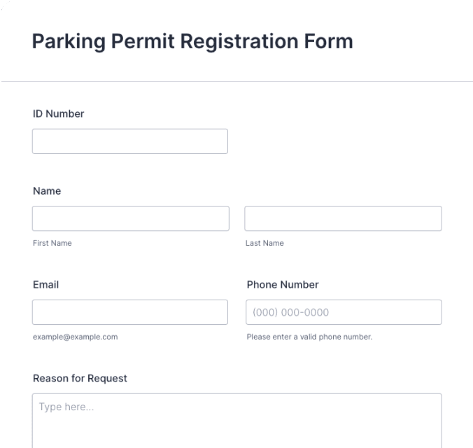 Permit Application Form