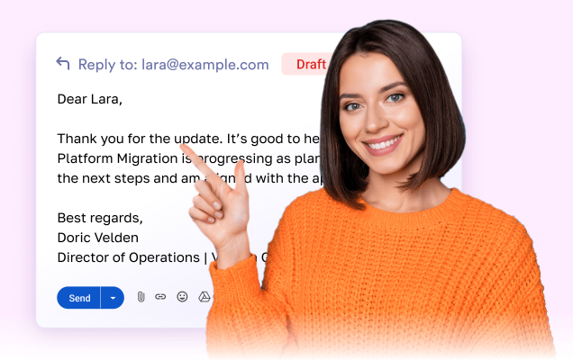 Smart email drafts in seconds