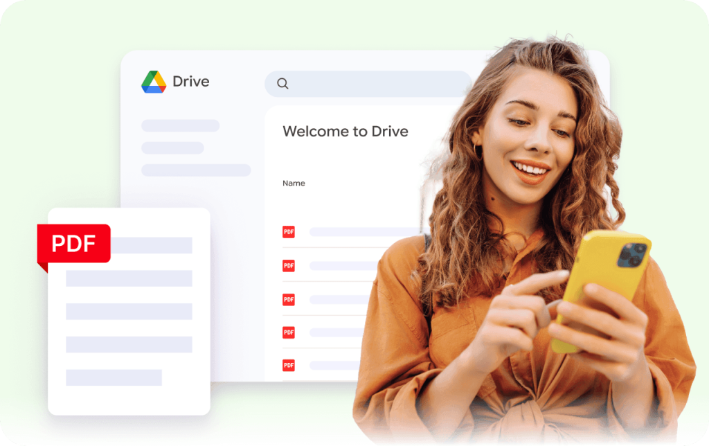 Works with Google Drive and Google Workspace files