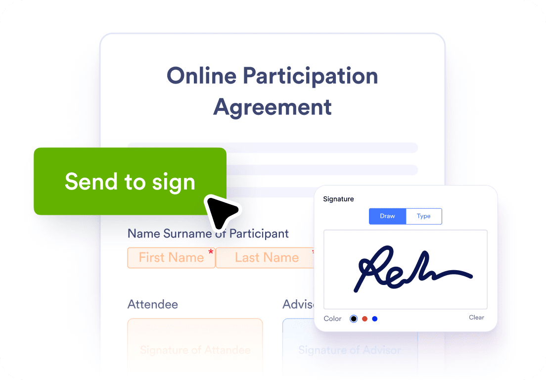 Sign or request signatures