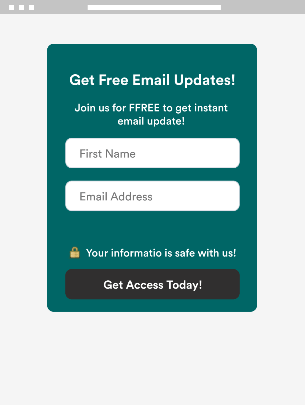 Opt-In Form-Get Free Email Updates! Image