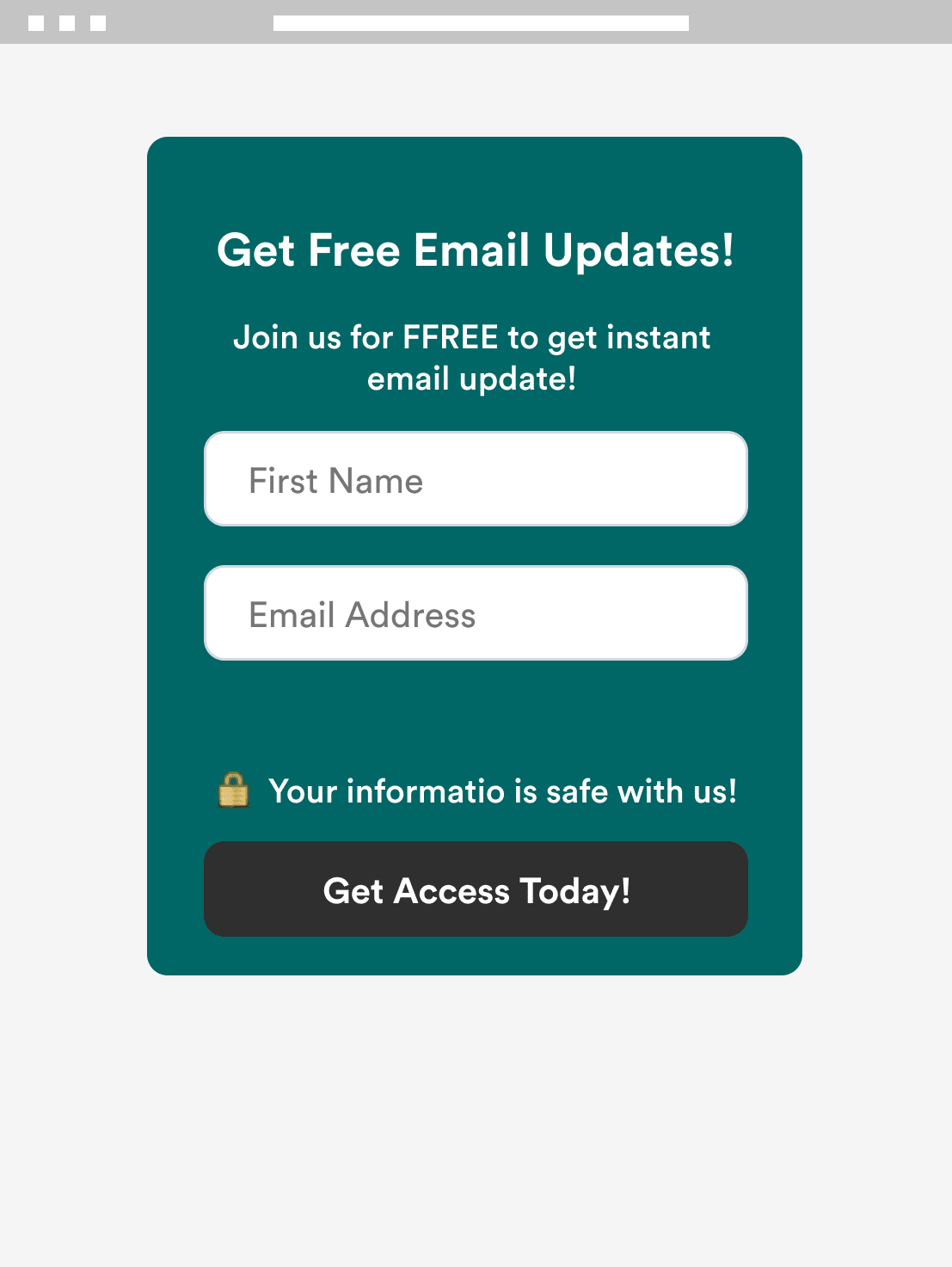 Opt-In Form-Get Free Email Updates! Image