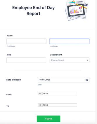 Employee End of Day Report preview