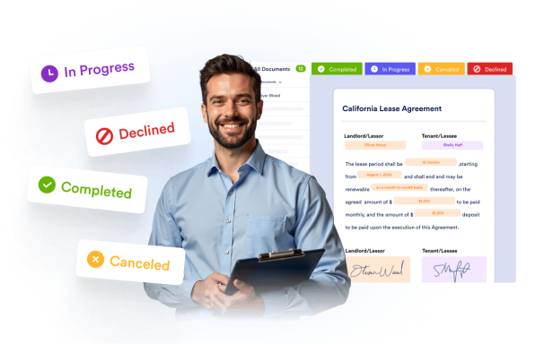 Track document status in real time