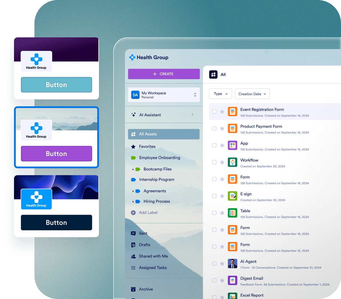 Brand your workspace, from login to every interaction
