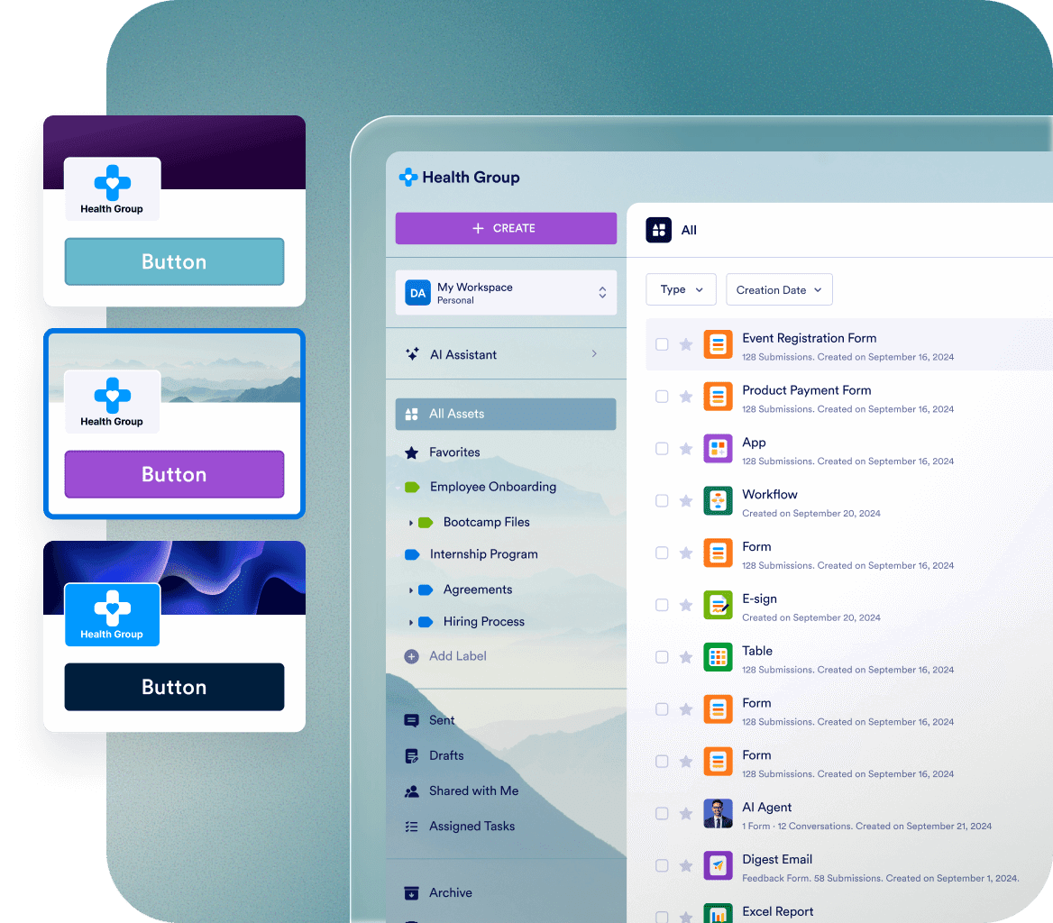 Brand your workspace, from login to every interaction