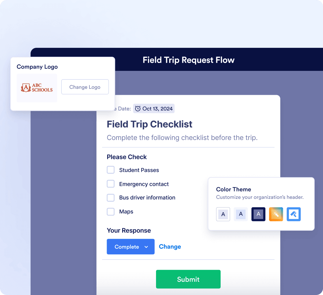Customize branding within workflow elements