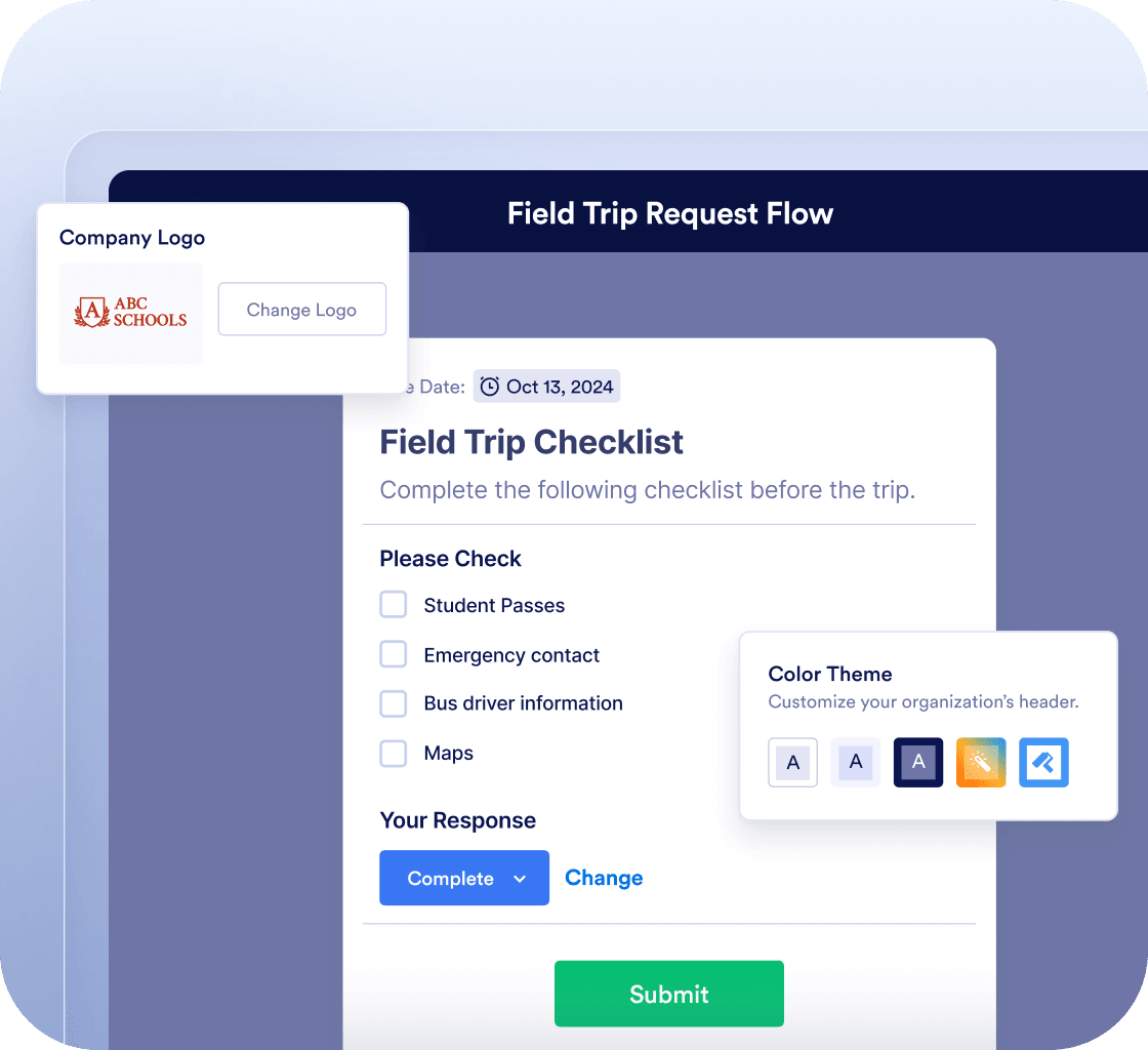 Customize branding within workflow elements