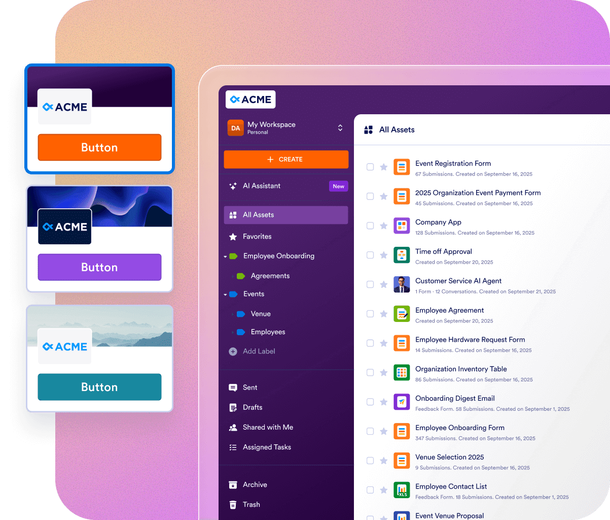White Labeling Purple Theme