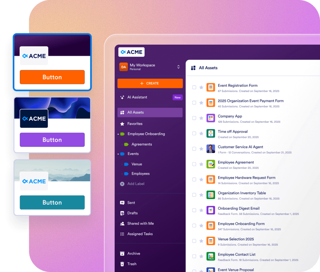 White Labeling Purple Theme