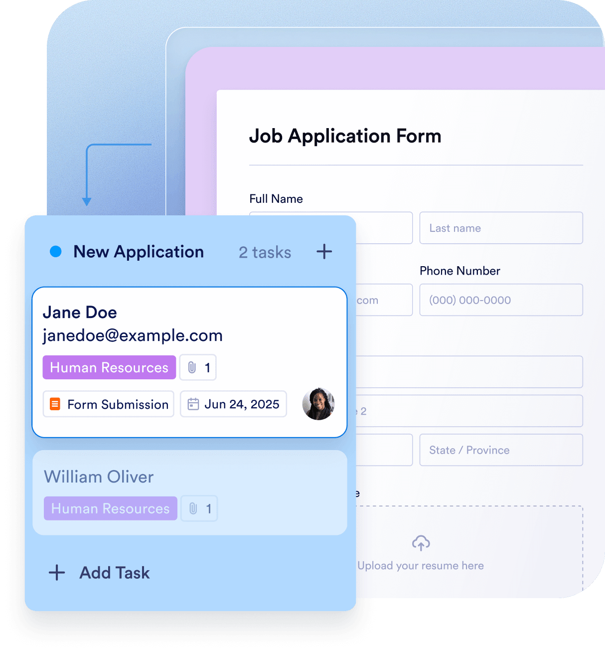 Turn form submissions into tasks
