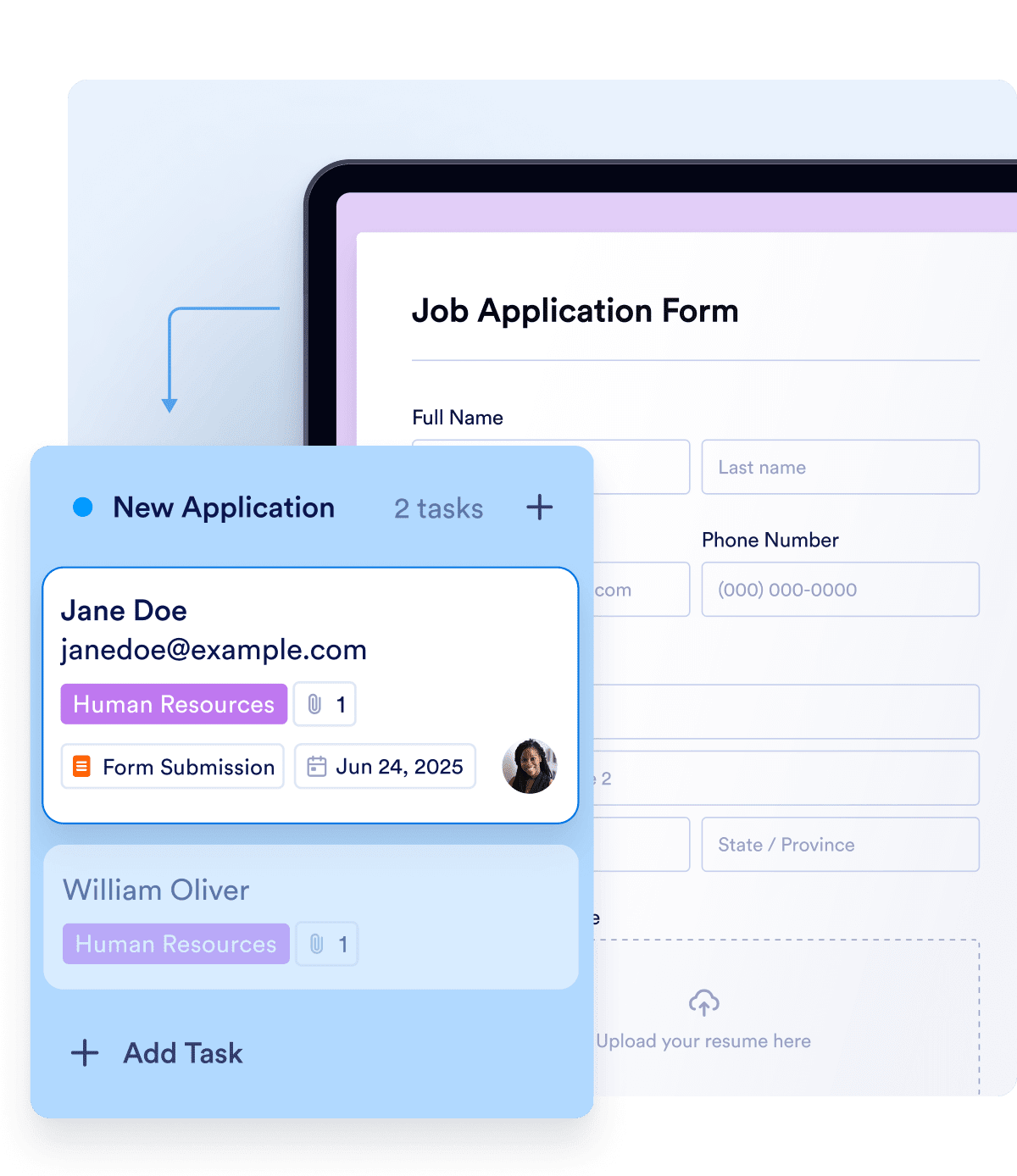 Turn form submissions into tasks