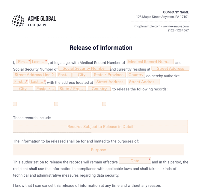 Release of Information