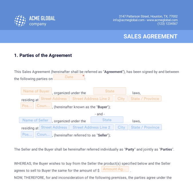 Sales Agreement