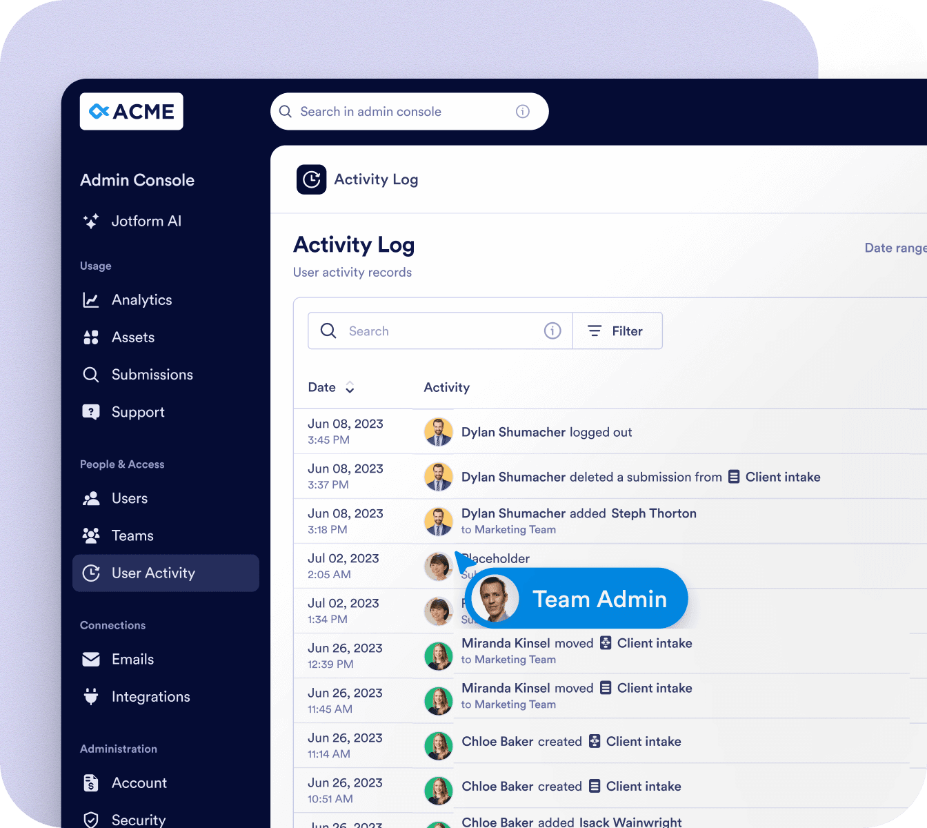 Admin-level controls