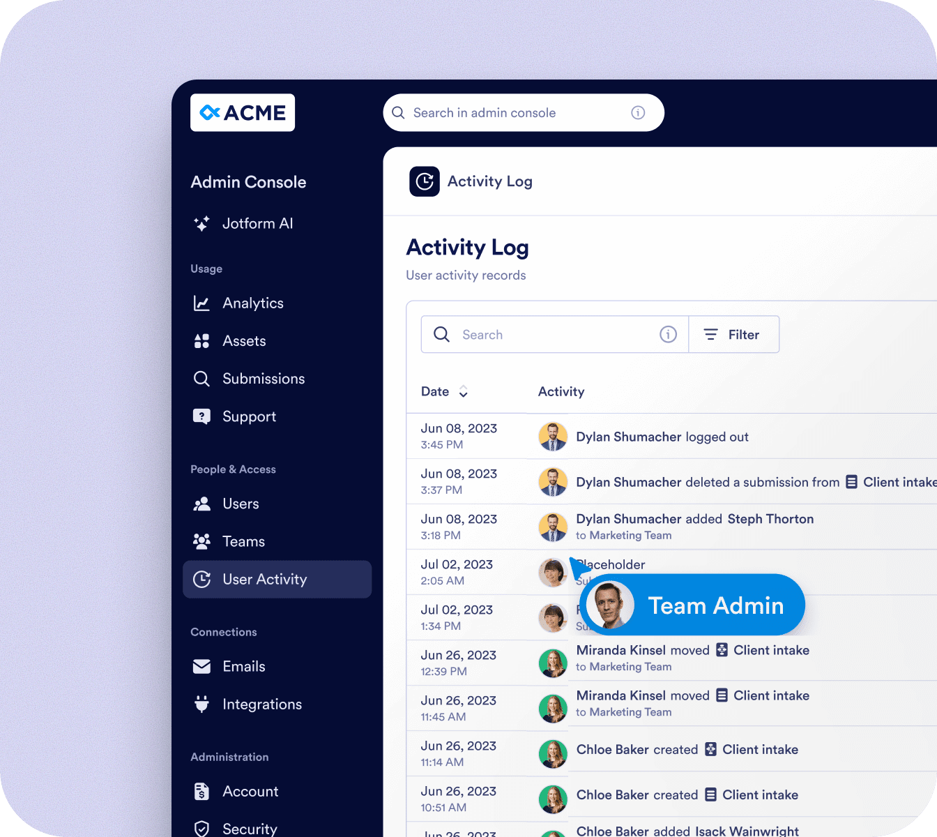 Admin-level controls
