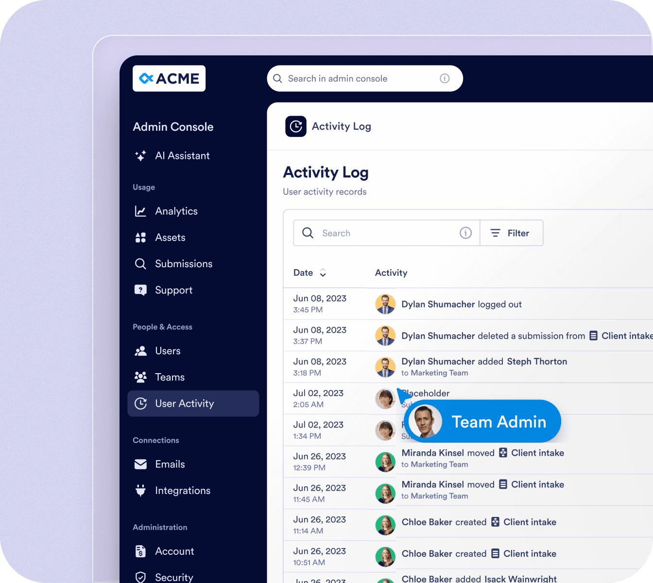 Admin-level controls