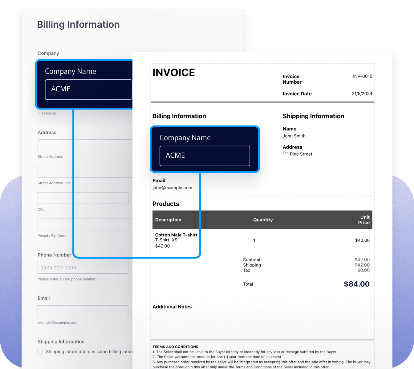 Streamline invoicing