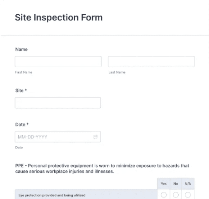 Inspection Form