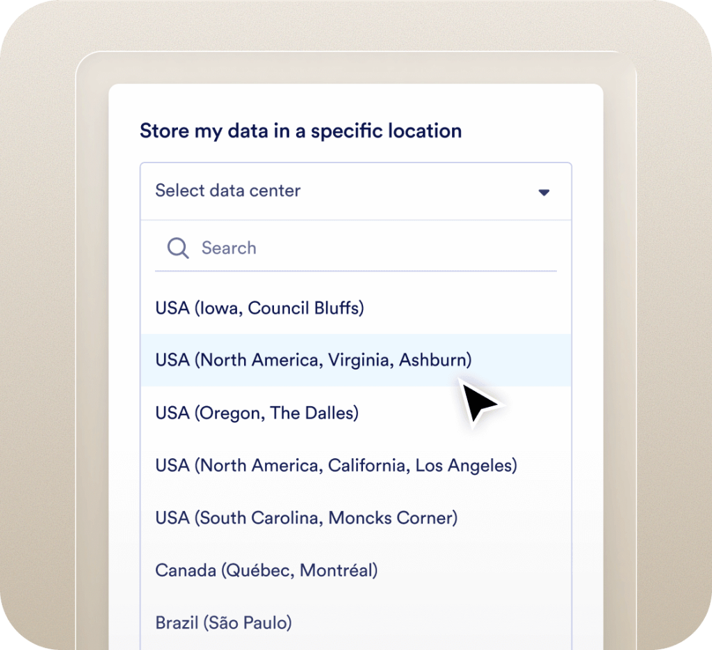 Host your forms in a local data residency center