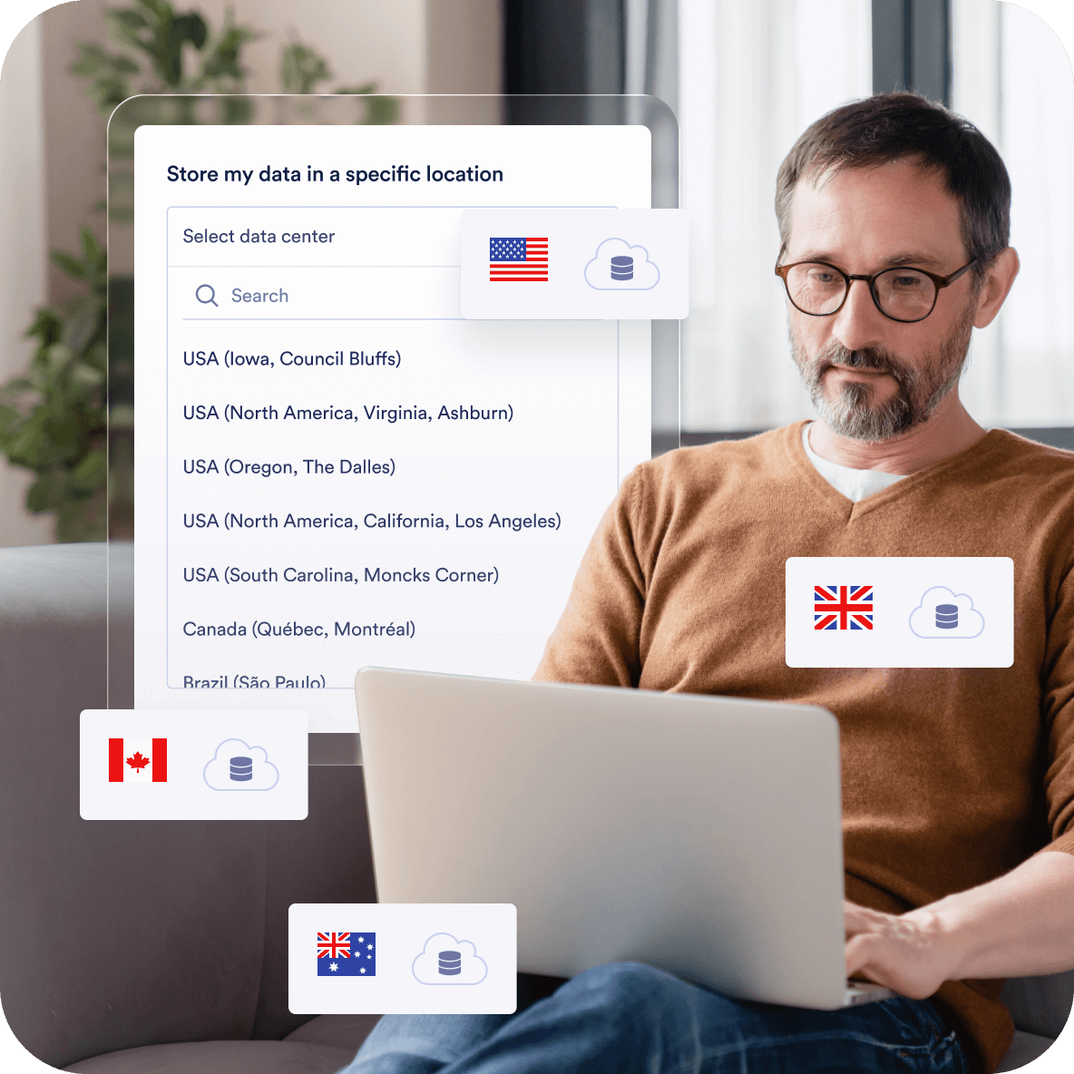 Secure local data residency centers