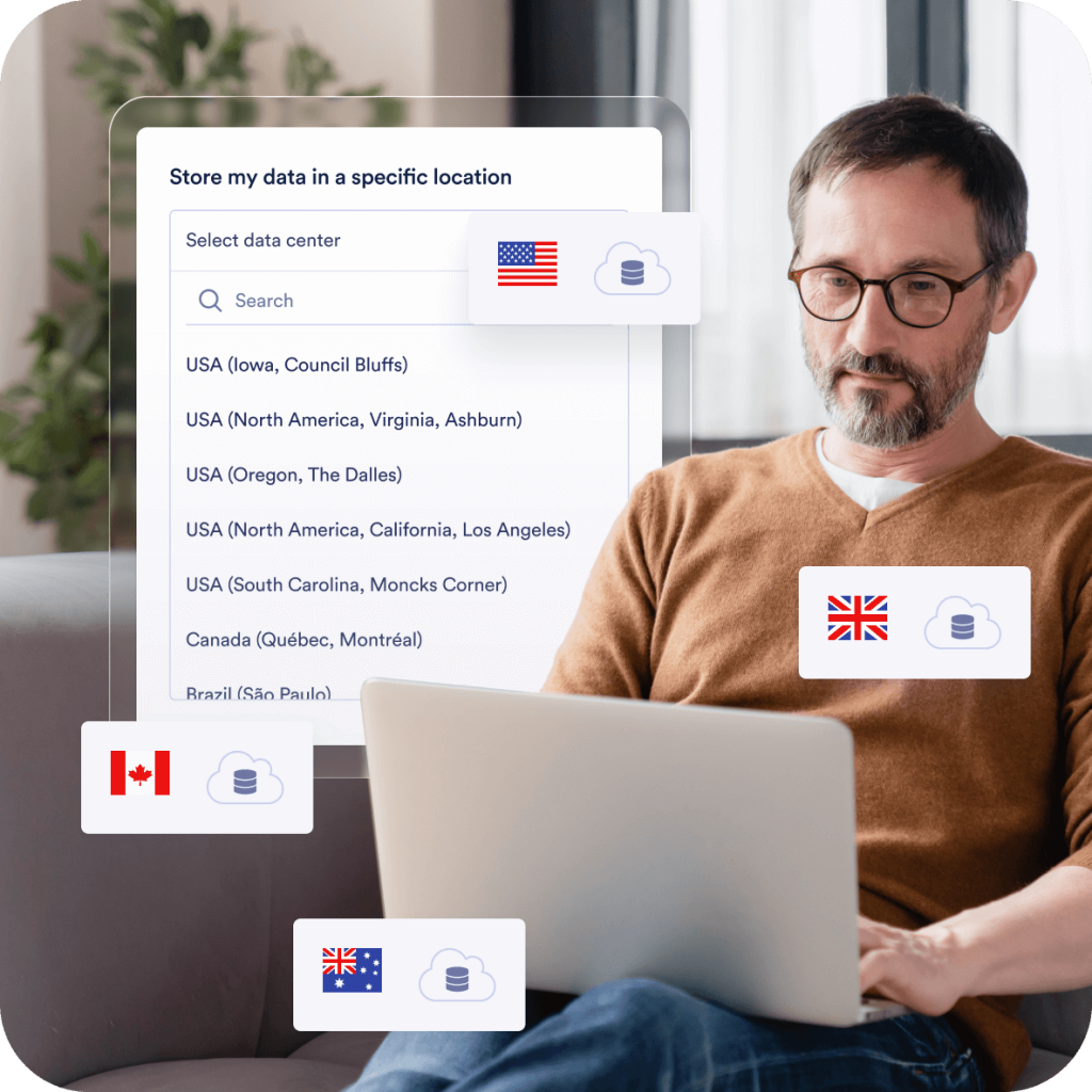 Secure local data residency centers