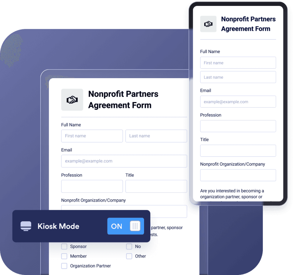 Set up a mobile kiosk