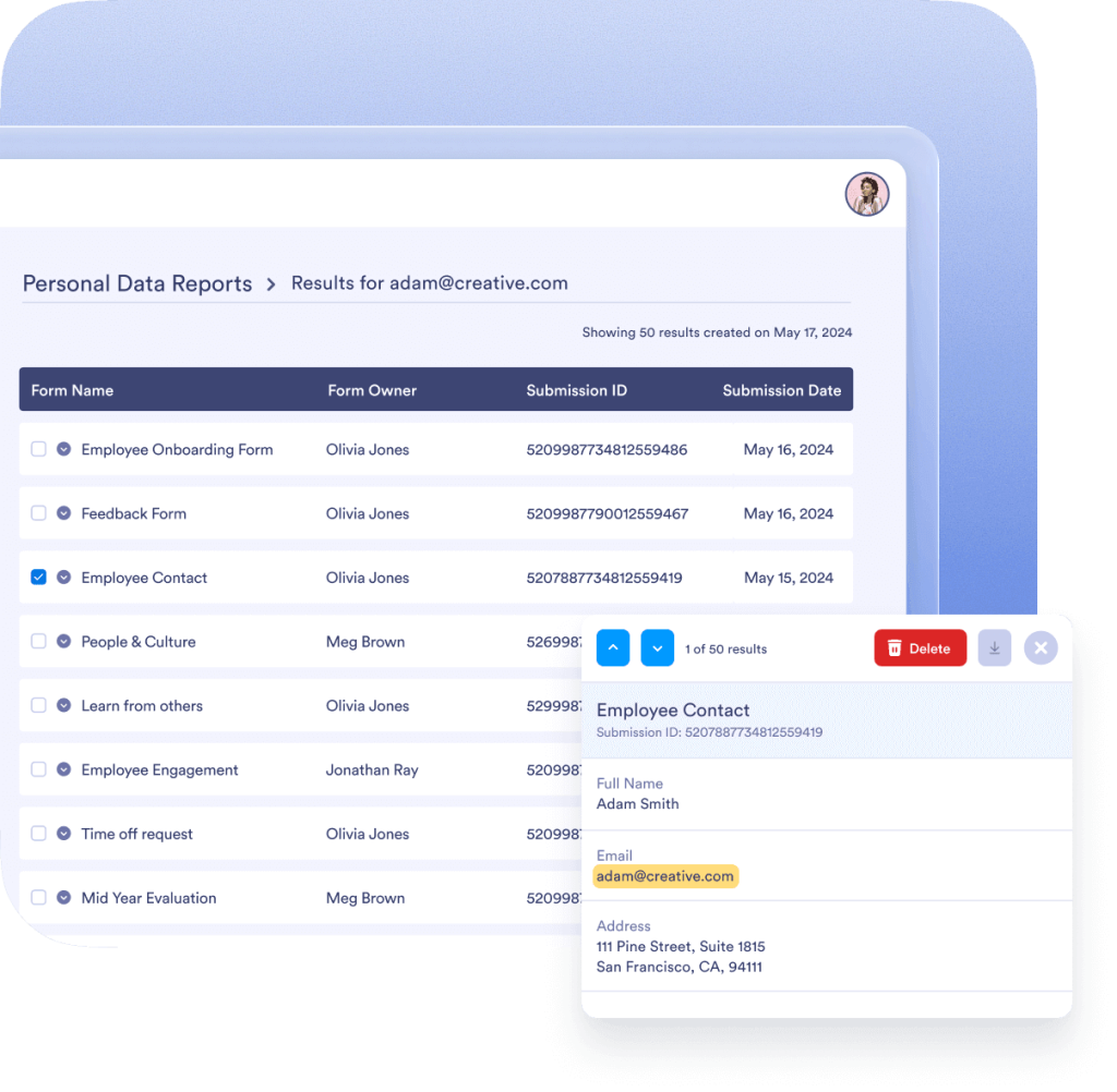 Create reports from your users’ responses