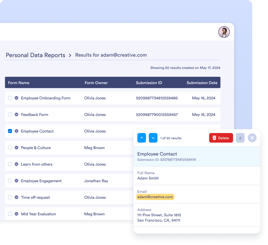 Create reports from your users’ responses