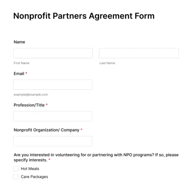 Agreement Form