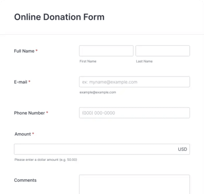 Donation Form