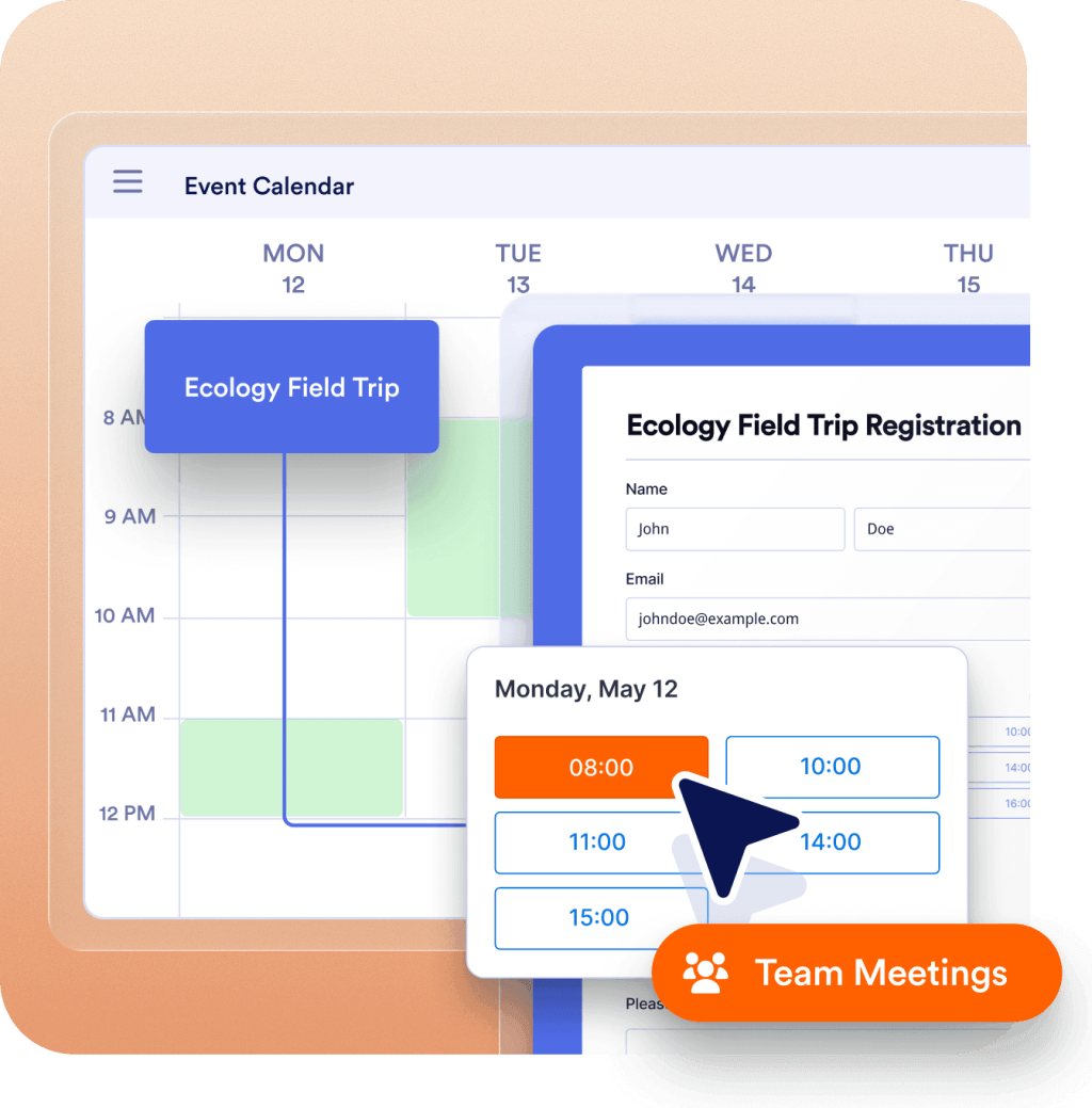 Coordinate sessions, classes, and group bookings