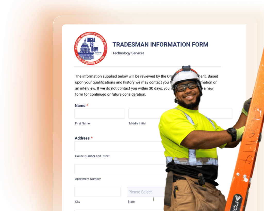 IBEW Local 26 membership form