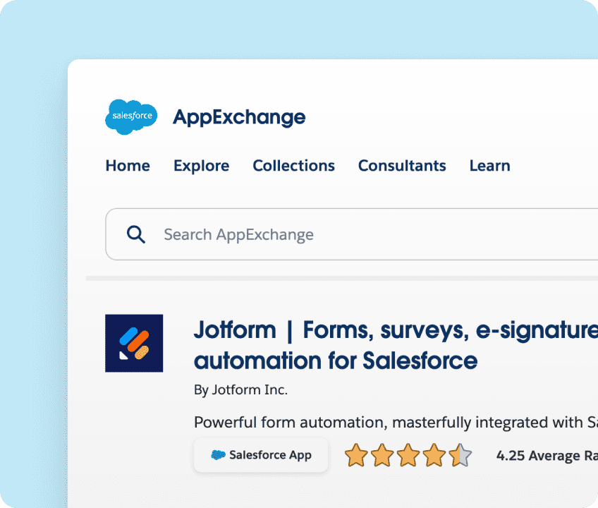 Jotform for Salesforce is available on AppExchange!