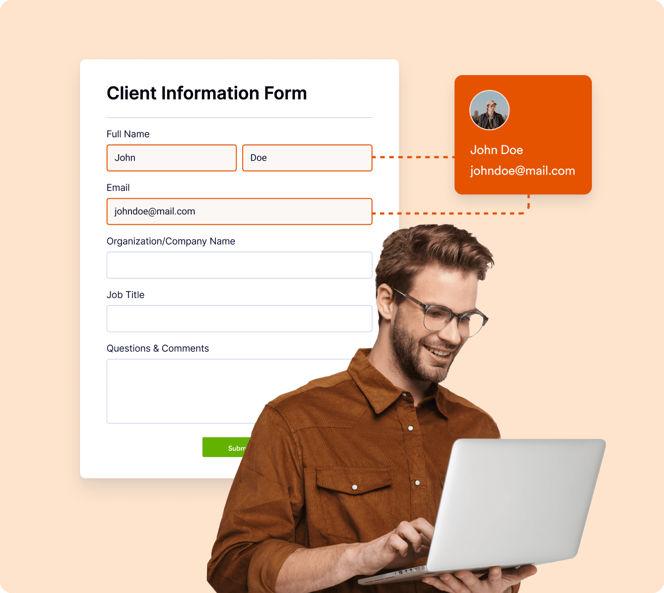 Share a prefilled form with your customers