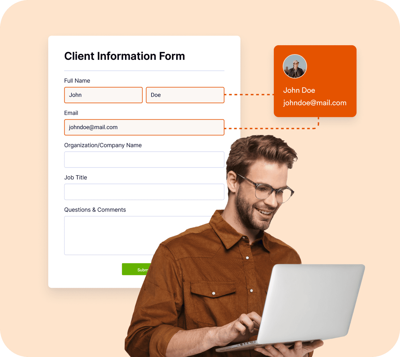 Share a prefilled form with your customers